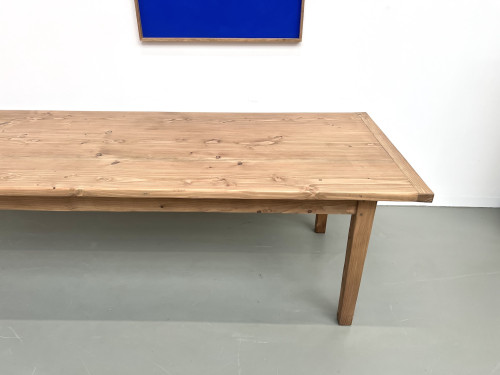 Grande table de ferme en pin des années 70, vue 3