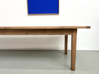 Grande table de ferme en pin des années 70, vue 4