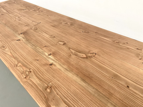 Grande table de ferme en pin des années 70, vue 6