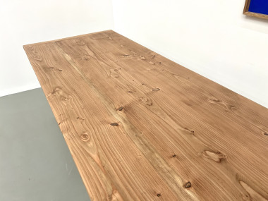 Grande table de ferme en pin des années 70, vue 7