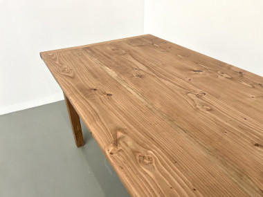 Grande table de ferme en pin des années 70, vue 8
