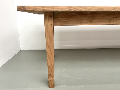 Grande table de ferme en pin des années 70, vue 9