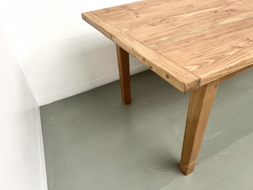 Grande table de ferme en pin des années 70, vue 11