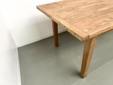 Grande table de ferme en pin des années 70, vue 11
