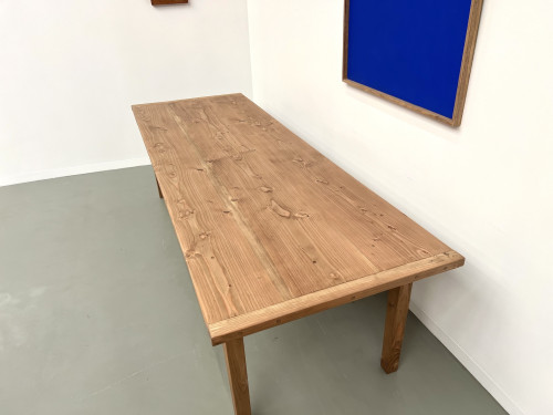 Grande table de ferme en pin des années 70, vue 14