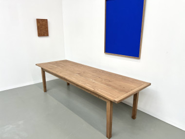 Grande table de ferme en pin des années 70, vue 16