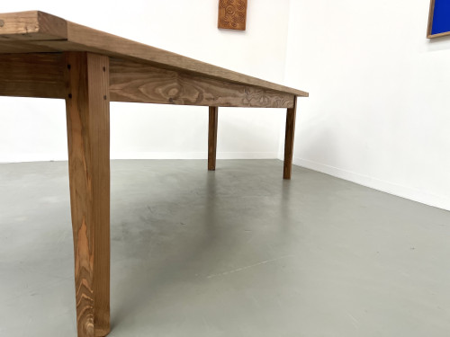 Grande table de ferme en pin des années 70, vue 20
