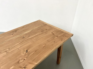 Grande table de ferme en pin des années 70, vue 22