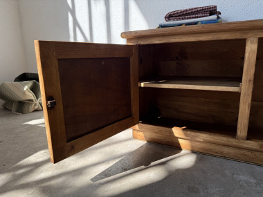 Petit meuble de rangement en pin à 2 portes, vue 20