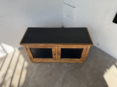 Petit meuble de rangement en pin à 2 portes, vue 27