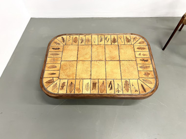 Table basse rectangulaire Roger Capron, modèle "Herbiers", vue 2