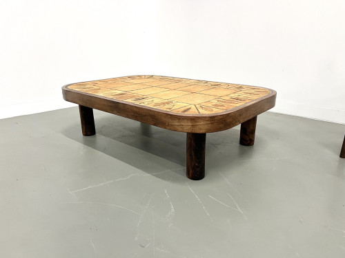 Table basse rectangulaire Roger Capron, modèle "Herbiers", vue 5