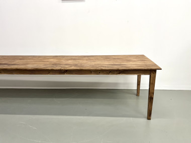 Très grande table de ferme en hêtre et pin, vue 3
