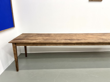 Très grande table de ferme en hêtre et pin, vue 4