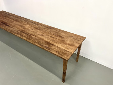 Très grande table de ferme en hêtre et pin, vue 6