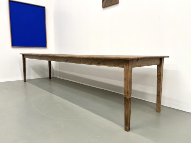 Très grande table de ferme en hêtre et pin, vue 8