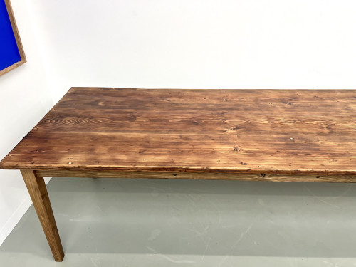 Très grande table de ferme en pin massif, années 50, vue 7