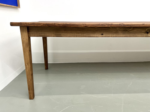 Très grande table de ferme en pin massif, années 50, vue 8