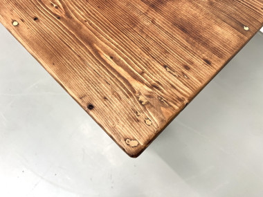 Très grande table de ferme en pin massif, années 50, vue 17