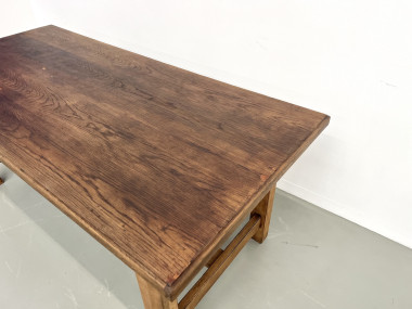 Table de ferme "campagne" en chêne, vue 5