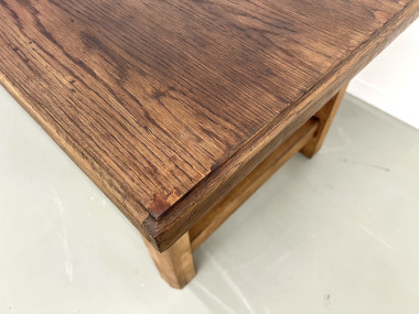 Table de ferme "campagne" en chêne, vue 6