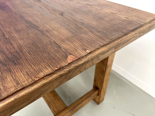 Table de ferme "campagne" en chêne, vue 7