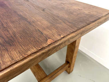 Table de ferme "campagne" en chêne, vue 7