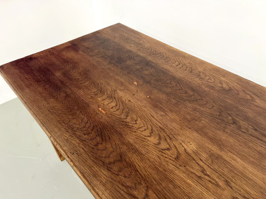 Table de ferme "campagne" en chêne, vue 9