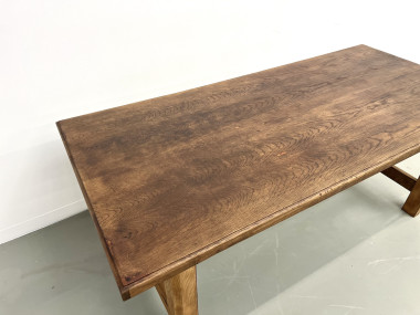 Table de ferme "campagne" en chêne, vue 10