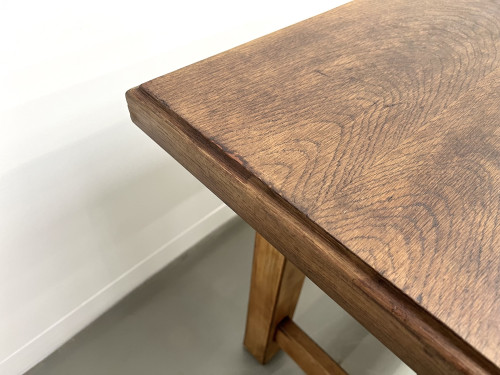Table de ferme "campagne" en chêne, vue 13