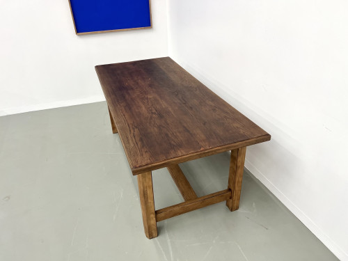 Table de ferme "campagne" en chêne, vue 20