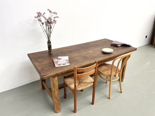Table de ferme "campagne" en chêne, vue 23