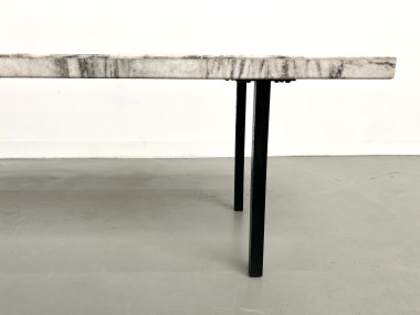 Table basse DLG Guy Resse en marqueterie de marbre, vue 11