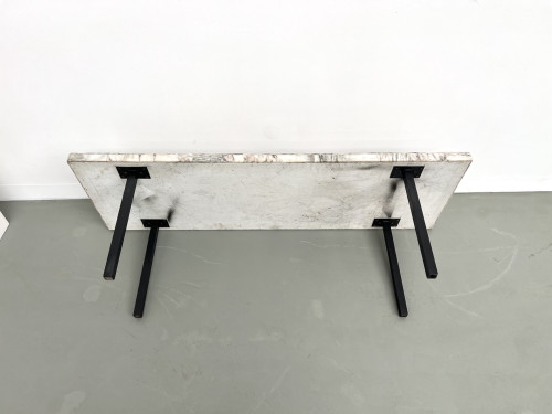 Table basse DLG Guy Resse en marqueterie de marbre, vue 15