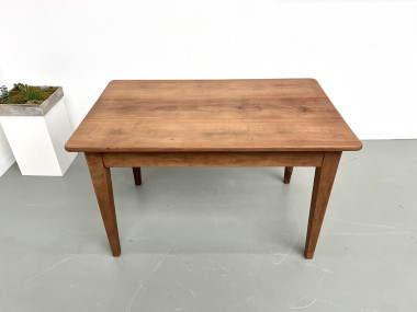 Bureau en noyer massif, 1950, vue 4