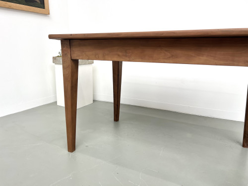 Bureau en noyer massif, 1950, vue 7