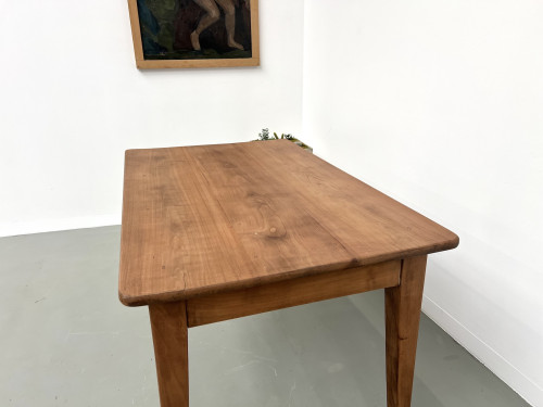 Bureau en noyer massif, 1950, vue 10