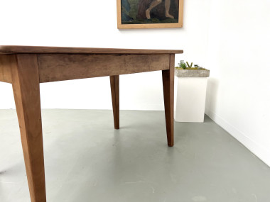 Bureau en noyer massif, 1950, vue 11