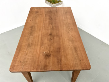 Bureau en noyer massif, 1950, vue 12