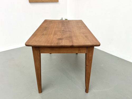 Bureau en noyer massif, 1950, vue 13
