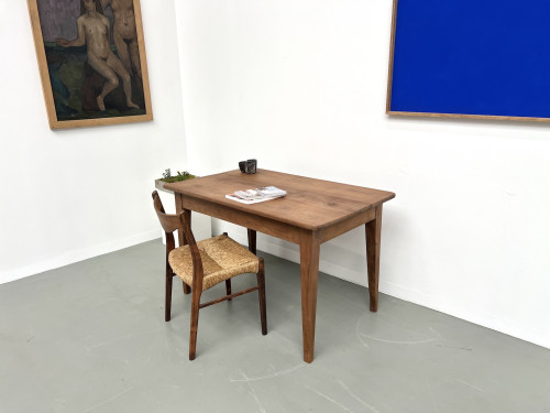 Bureau en noyer massif, 1950, vue 14
