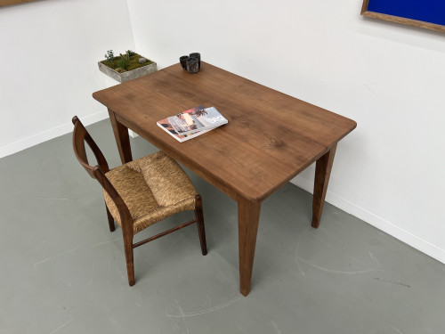 Bureau en noyer massif, 1950, vue 15