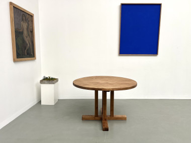 Table en pin ronde "Les Arcs - 1970", vue 8