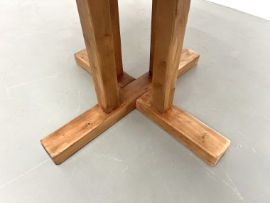 Table en pin ronde "Les Arcs - 1970", vue 11