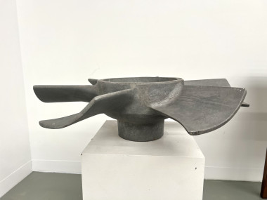 Vase hélicoïdal des années 50 en fonte d'alu, vue 8