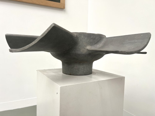 Vase hélicoïdal des années 50 en fonte d'alu, vue 10