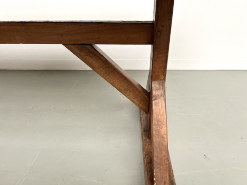 Table brutaliste en chêne du XIXème, vue 6