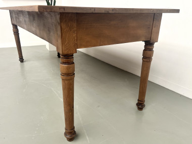 Table de ferme ancienne en chêne massif, vue 11