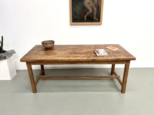 Table de ferme 1900 en merisier massif, vue 4