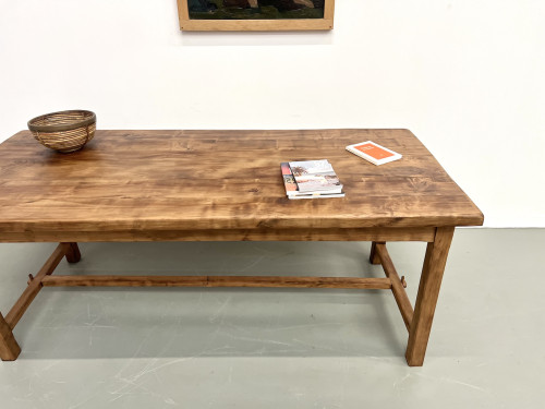 Table de ferme 1900 en merisier massif, vue 5